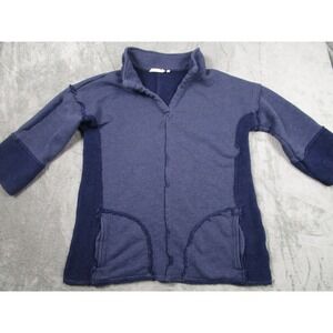 Soft Surroundings‎ Sweater Womens Medium Blue Casual Pockets Pullover